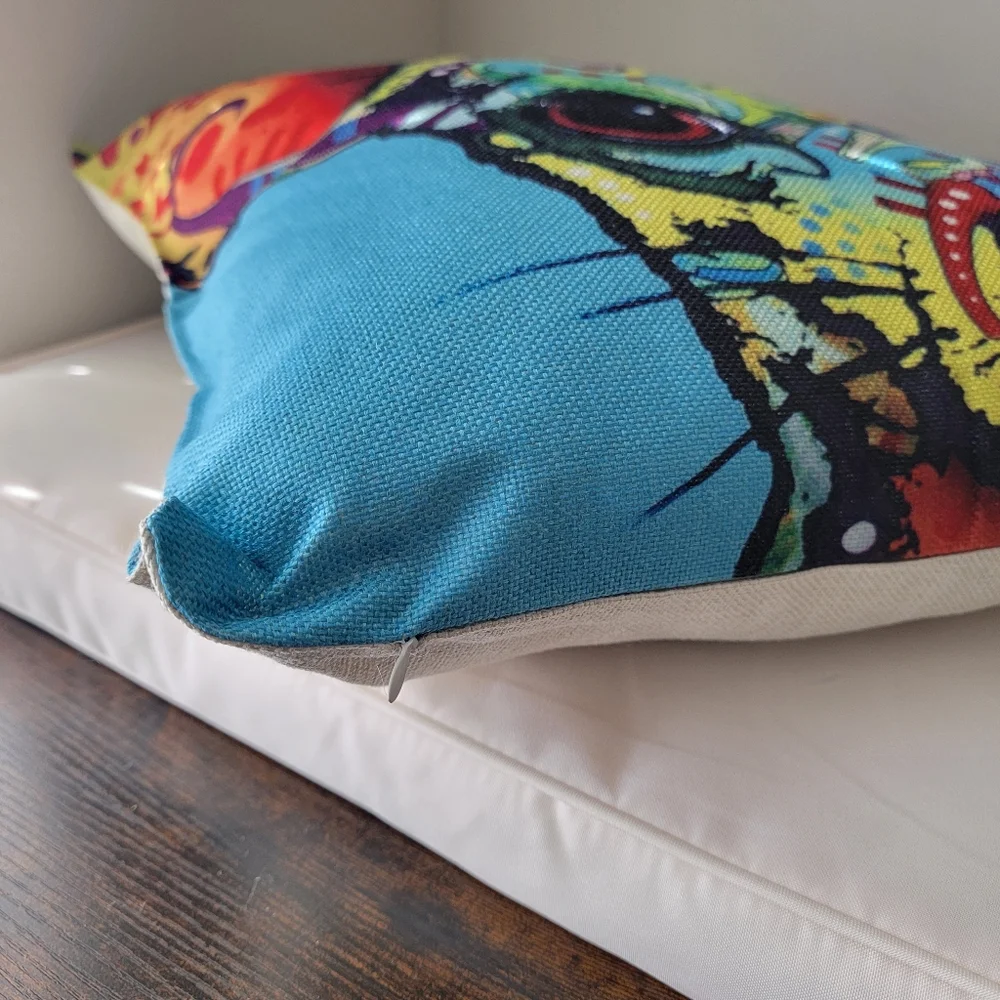 Final Deal🏷 Dog Design Colorful Dog Art Throw Pillow cover